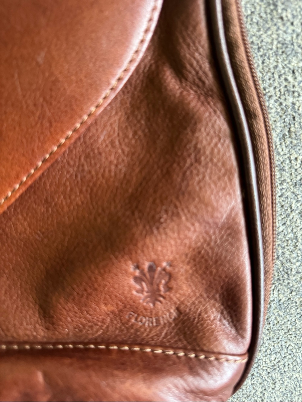 Brown Leather Backpack/Sling/ Crossbody Bag - Picture 2 of 5